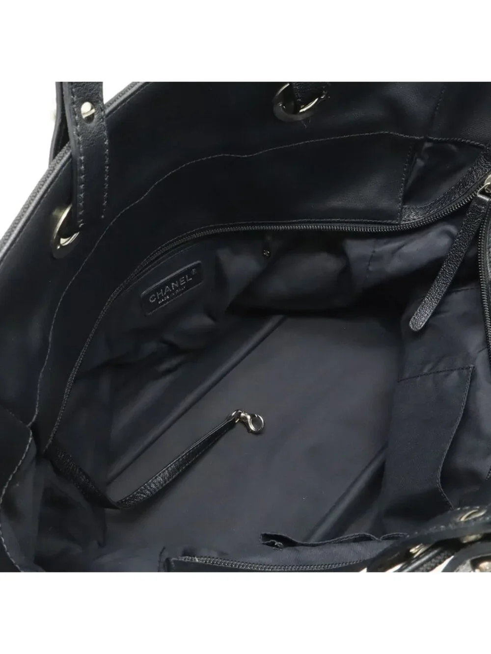 Chanel Paris Biarritz Tote MM Black Silver